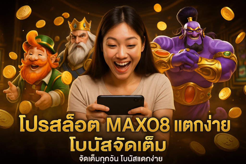 โปรสล็อต MAXO8 แตกง่าย โบนัสจัดเต็ม