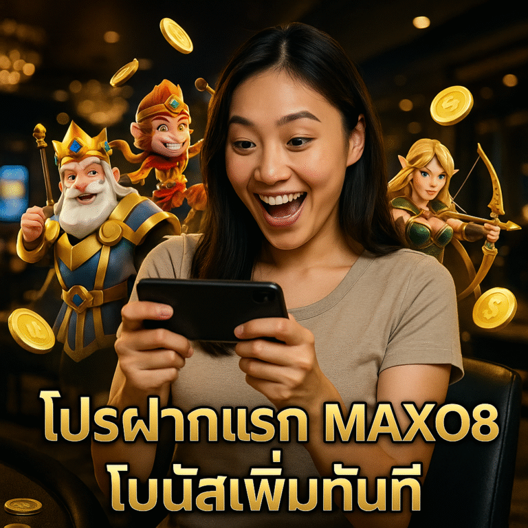 โปรฝากแรก MAXO8 โบนัสเพิ่มทันที