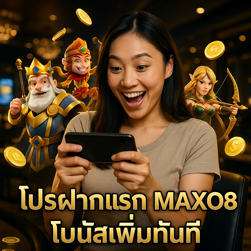 โปรฝากแรก MAXO8 โบนัสเพิ่มทันที